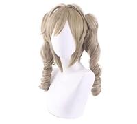 Cosplay Wig For Barbara Genshin Impact Tiger Clip Double Ponytail Curls Halloween Carnival Party Role Play Wig
