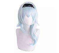 Cosplay Wig For Eula Wig Mixed Light Blue Hair Wig Anime Game Genshin Impact Cosplay Hair