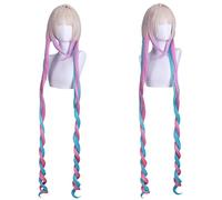 Cosplay Wig For Needy Girl Overdose Kangel Role Play Wig Long Curly Blue Pink Hair