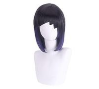 Cosplay Wig For Yelan Wig Game Genshin Impact Gradient Dark Blue Gradient Short Hair With Braids Halloween