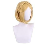 Cosplay Wig For Zelda Breath Of The Wild Princess Zelda Wigs Game 35cm Short Blonde Heat Resistant Hair