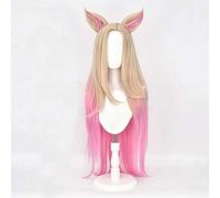 Cosplay Wig,KDA Ahri Cosplay Wig,Long Blonde Wig,with Free Wig Cap,Halloween Costume cosplay for Christmas Carnival Party (Color:Style 2), Taglia unica