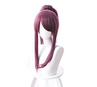 Cosplay Wigs Akali Cosplay Headwear Game KDA 45CM Mixed purple Heat Resistant Synthetic Hair Wig
