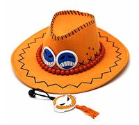 CosplayStudio Cappello One Piece di Feuerfaust Puma D. Ace con filo di perle & Smilies