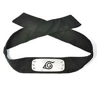 CosplayStudio Naruto - Fascia per capelli per costume Shinobi con stemma Konohagakure in metallo, colore nero