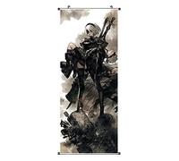 CosplayStudio NieR Automata - Poster con motivo "Kakemono" in tessuto, 100 x 40 cm, motivo: YoRHa 2B & 9S