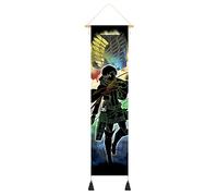 CosplayStudio Poster da parete grande Attack on Titan | Shingeki no Kyojin Kakemono | Poster da parete 130 x 33 cm | Levi Ackerman