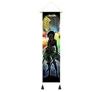 CosplayStudio Poster da parete grande Attack on Titan | Shingeki no Kyojin Kakemono | Poster da parete 130 x 33 cm | Mikasa Ackerman