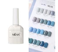 Cosplus - Milan 12 Color Nail Gel Set Fluorescent Blue 05 - 12 pcs x 1 set