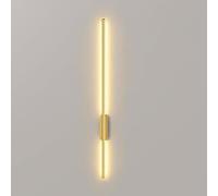 COSRUB Applique da Parete LED Lunga, Lampada da Muro Lineare Moderna Semplice Dimmerabile Luce da Parete per Camera da Letto Soggiorno Corridoio Sala da Pranzo(Gold(Warm light),80cm/31.49in)