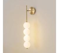 COSRUB Applique da Parete Nordic 4 Light Linear Lampada da Muro Dimmable Luce da Parete, Moderna Vertical LED Wall Sconce per Bedroom Living Room(Gold,1 Pack)