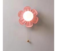 COSRUB Applique da Parete Nordica Resina Fiore Luce a Muro Comodino Catena