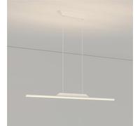 COSRUB Lampadario Isola Cucina Lampada Sospesa, Lampada a Sospensione Lineare LED Ultra Sottile per Sala da Pranzo Ufficio(White(3 modes),100cm/39.37in)