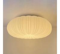 COSRUB Plafoniera LED Moderna Design Minimalista Dimmerabile per Camera Soggiorno, Lampada da Soffitto Bianca Plissettata Stile Zucca Luce a Soffitto Interna(3 modes,65cm/25.59in)