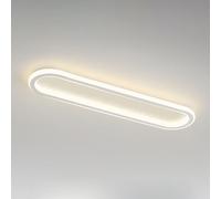 COSRUB Plafoniera LED Moderna Minimalista, Lampada da Soffitto Ovale Bianca Luce a Soffitto Lineare per Corridoio Ingresso Balcone(White,40cm/15.74in)