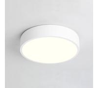 COSRUB Plafoniera LED Moderna Rotonda, Lampada da Soffitto Piccola Minimalista Dimmerabile Flush Mount Luce a Soffitto per Corridoio Ingresso Balcone(White(3 modes),23cm/9.05in)
