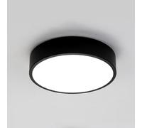 COSRUB Plafoniera LED Moderna Rotonda, Lampada da Soffitto Piccola Minimalista Dimmerabile Flush Mount Luce a Soffitto per Corridoio Ingresso Balcone(Black(6000k),23cm/9.05in)