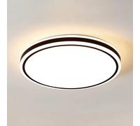 COSRUB Plafoniera LED Moderna Ultra Sottile Dimmerabile Nero Bianco, Lampada da Soffitto Design Minimalista Luce a Soffitto per Camera Cucina Ufficio(Round(3 modes))