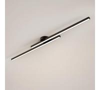 COSRUB Plafoniere a LED lineari semi-incasso, moderne plafoniere a striscia lunga dimmerabili for soggiorno, camera da letto, lampada da soffitto(Black,90cm/35.4in)