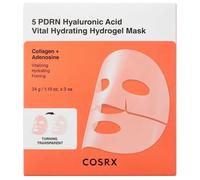 Cosrx PDRN Hyaluronic Acid Vital Hydrating Hydrogel Mask, Set di Maschere Idrogel Idratanti, 3 pezzi
