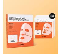 Cosrx PDRN Hyaluronic Acid Vital Hydrating Hydrogel Mask, Set di Maschere Idrogel Idratanti, 3 pezzi