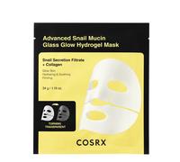 COSRX Advanced Snail Mucin Glass Glow Hydrogel Mask 3 Pezzi, Maschera al Collagene, Essenziali da Viaggio, Cura della Pelle Coreana
