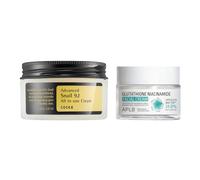 COSRX - Advanced Snail 92 All In One Cream - 100g + APLB - Glutathione Niacinamide Facial Cream - 55ml Set