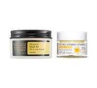 COSRX - Advanced Snail 92 All In One Cream - 100g + APLB - Retinol Vitamin C Vitamin E Facial Cream - 55ml Set
