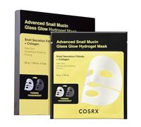 COSRX Advanced Snail Mucin Glass Glow Hydrogel Mask 3 Pezzi, Maschera al Collagene, Essenziali da Viaggio, Cura della Pelle Coreana