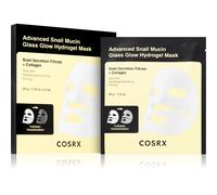 Cosrx Advanced Snail Mucin Glass Glow Hydrogel Mask maschera idrogel rivitalizzante con estratto di lumaca per unificare il tono della pelle 3 pz