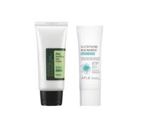 COSRX - Aloe Soothing Sun Cream SPF50+ PA+++ - 50ml + APLB - Glutathione Niacinamide Sunscreen SFP50+ PA++++ - 40ml Set