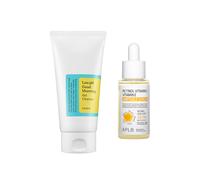 COSRX - Low pH Good Morning Gel Cleanser - 150ml + APLB - Retinol Vitamin C Vitamin E Ampoule Serum - 40ml Set