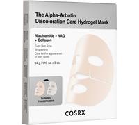 Cosrx The Alpha-Arbutin Discoloration Care Hydrogel Mask, Maschera Idrogel Illuminante per il Viso, 3 pezzi