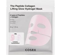 Cosrx The Peptide Collagen Lifting Glow Hydrogel Mask, Set di maschere idrogel con peptidi e collagene, 3 pezzi