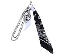 COSSIKA Bandana da Motociclista Hip Hop con Catena in Vita a Contrasto di Colore con Cintura per Pantaloni a Catena con Portafoglio in Vita