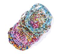 COSSIKA Bracciale da Donna 30 Pezzi Braccialetti con cavigliere con Perline per Donne Ragazze Spiaggia Bohemian Perline Colorate Bracciale alla Caviglia Catena per Piedi e Mani