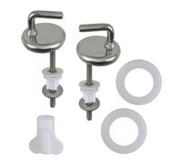 COSSIKA Cerniere per WC, viti e copriwater, set di montaggio per il bagno, set di riparazione hardware per il fissaggio del sedile del water, facile installazione, connettori per WC stabili