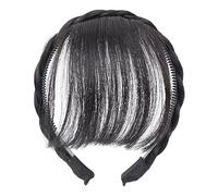 COSSIKA Frangia Copricapo Frangia Finta Naturale Pezzo di Capelli Fascia Frangia Sottile Frangia d'Aria per l'uso Quotidiano Fascia per Capelli Sintetica per Ragazze