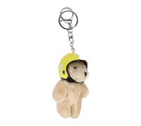 COSSIKA Moschettone con fibbia Mini portachiavi con ciondolo a forma di orso con casco Dolce ciondolo carino Portachiavi per auto Zaino Decorazione Gioielli di moda per donne uomini