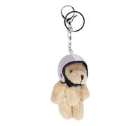 COSSIKA Moschettone con fibbia Mini portachiavi con ciondolo a forma di orso con casco Dolce ciondolo carino Portachiavi per auto Zaino Decorazione Gioielli di moda per donne uomini