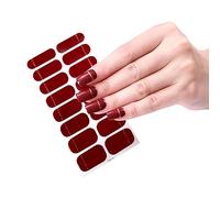 COSSIKA Set di 16 adesivi per smalto per unghie, per lampada UV, design 3D, alla moda, gel per nail art
