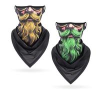 Cosswe 2 panni multifunzione per il viso, maschera per il sole, da uomo, da donna, per moto, per la bocca, passamontagna, traspirante, per attività all'aria aperta, ad asciugatura rapida, giallo e