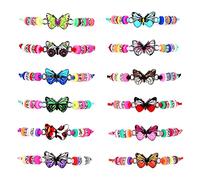 Cosswe Braccialetti dell'amicizia per bambini, 12 pezzi, braccialetti intrecciati regolabili, per feste di compleanno, regali di compleanno per bambini