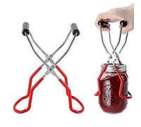 Cosswe Sollevatore per barattoli di conserve, in acciaio inox, colore rosso, nero, 22,5 cm, moderno