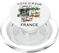Costa Azzurra French Art Café Viaggi Mar Mediterraneo Francia PopSockets PopGrip per MagSafe