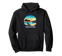Costa Azzurra Mediterraneo Spiaggia Tramonto Design Felpa con Cappuccio