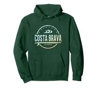 Costa Brava España - Retro Costa Brava Spagna Vintage Surf Felpa con Cappuccio