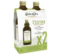 Costa d’Oro - Bipack L’Extra 2x1LT. Olio extravergine di oliva estratto a freddo, adatto a tutte le ricette.