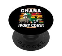 Costa d'Avorio Ghana Roots Idea Per Bambini Bandiera Ivoriana Ghana PopSockets PopGrip Adesivo