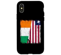 Costa d'Avorio Liberia Mezza Bandiera Maglia Liberiana Ivoriana Custodia per iPhone X/XS